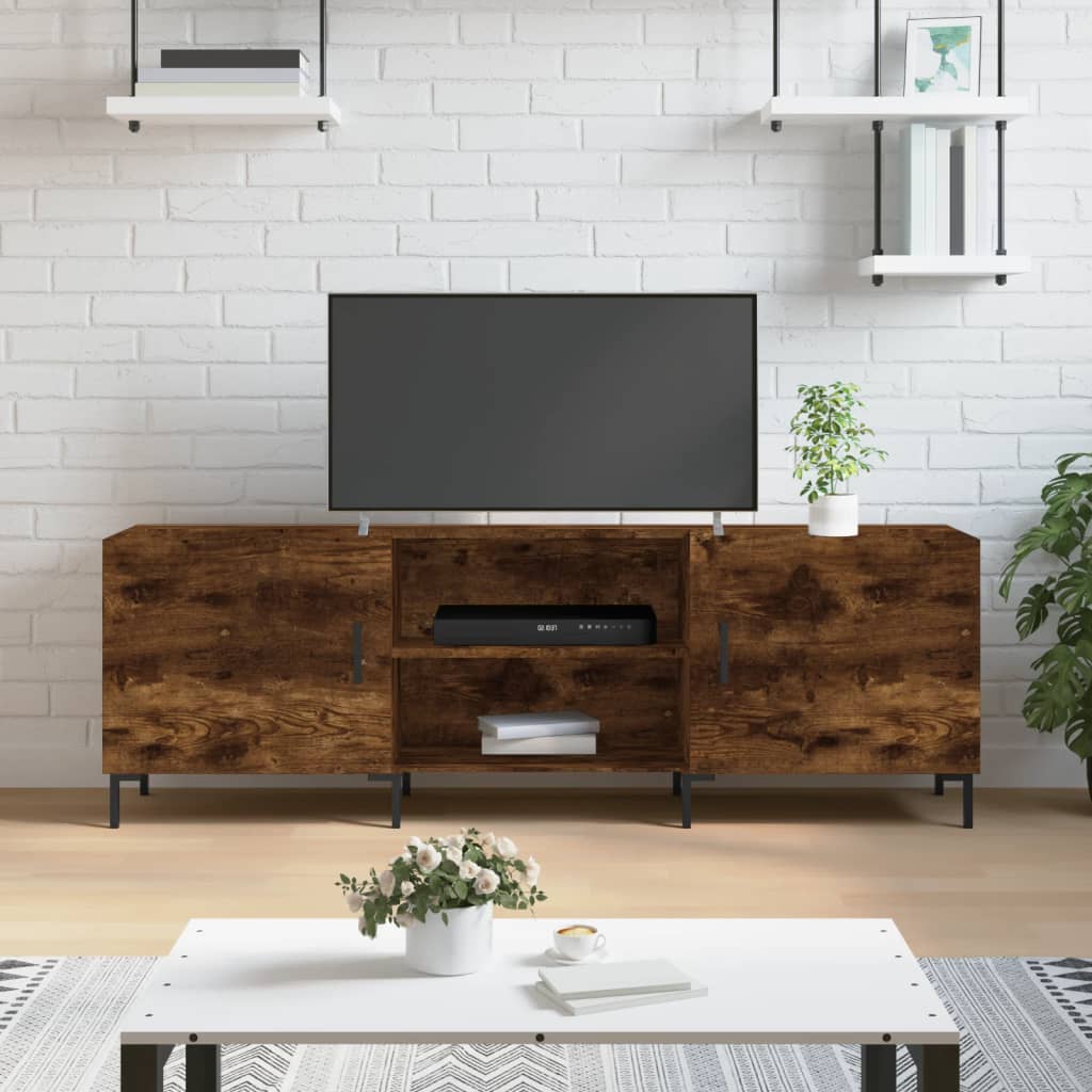 vidaXL Szafka pod telewizor, przydymiony dąb, 150x30x50 cm