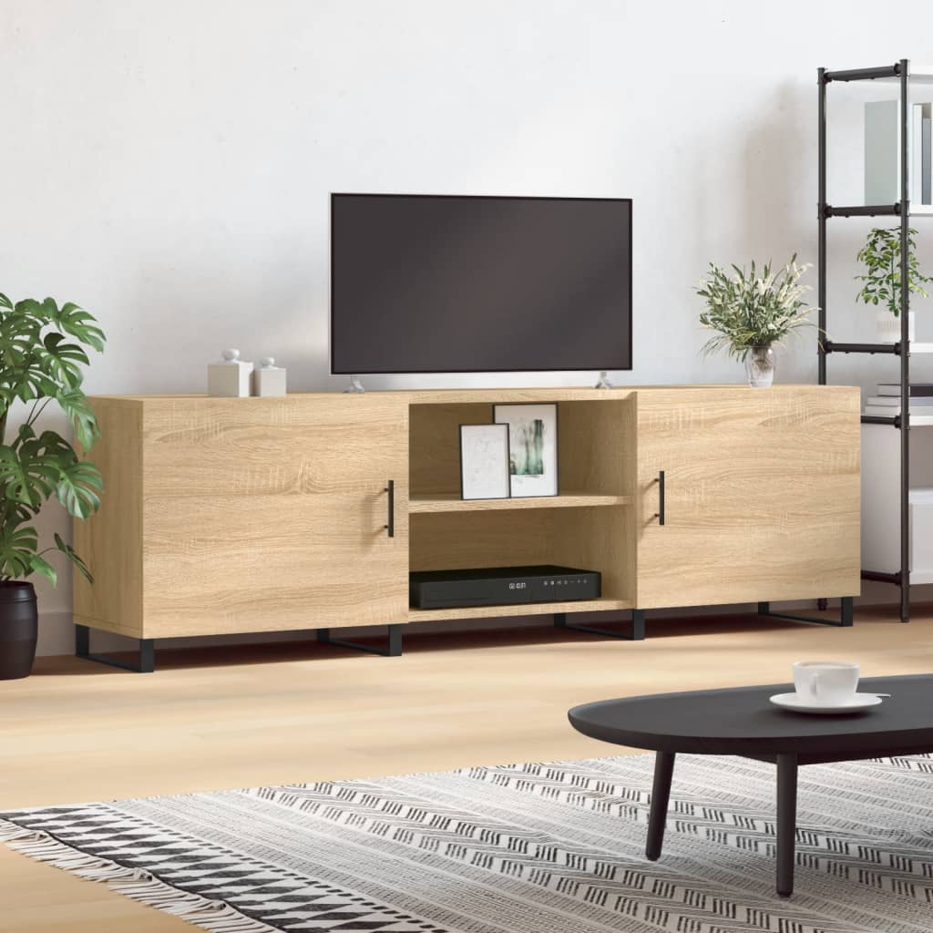 vidaXL Szafka TV, dąb sonoma, 150x30x50 cm, materiał drewnopochodny