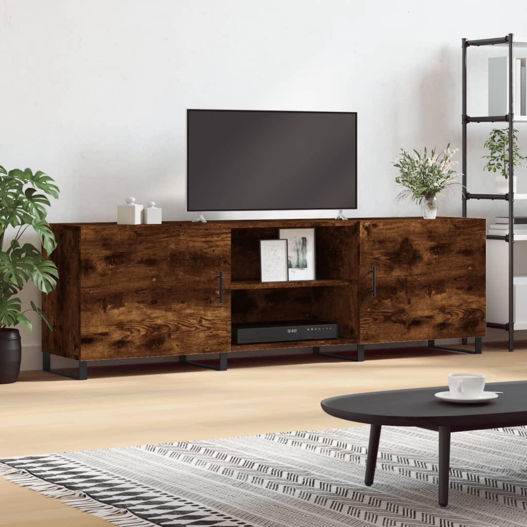 vidaXL Szafka pod telewizor, przydymiony dąb, 150x30x50 cm