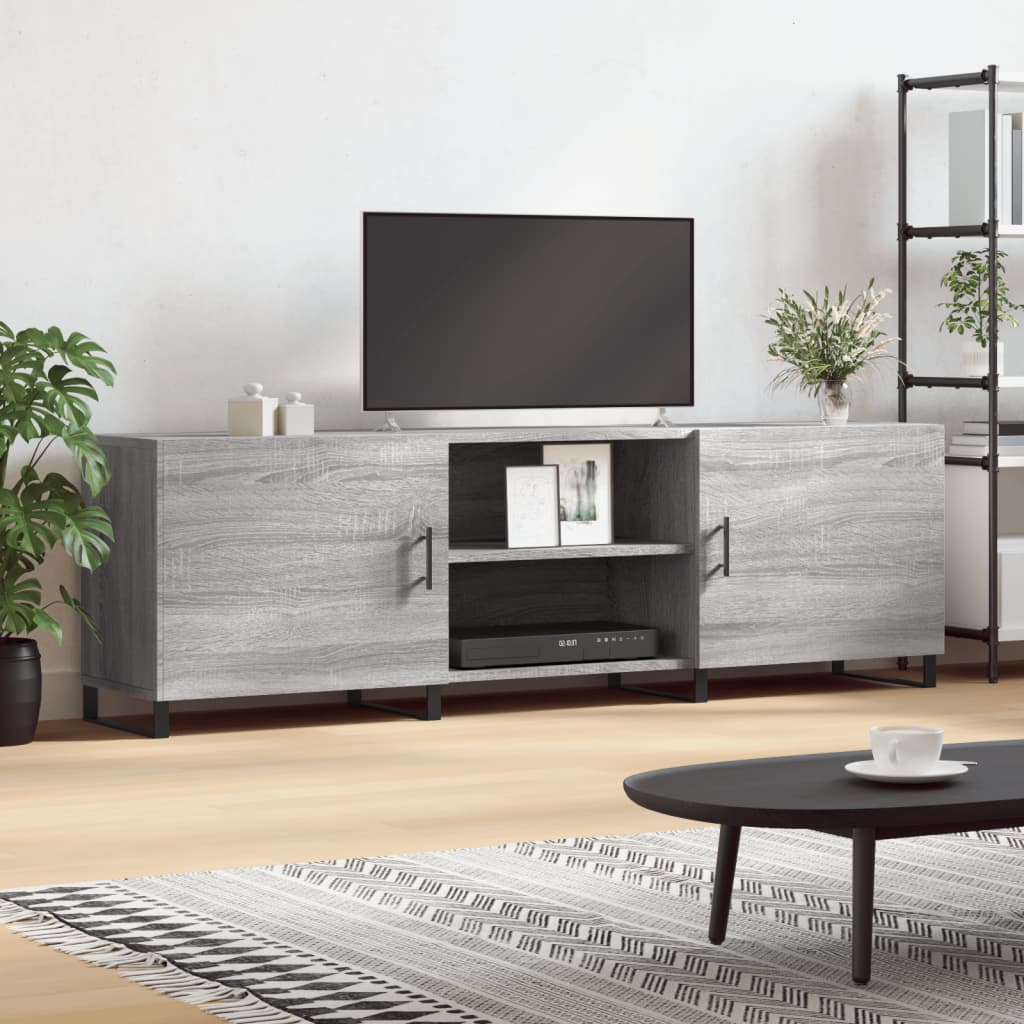 vidaXL Szafka pod telewizor, szary dąb sonoma, 150x30x50 cm