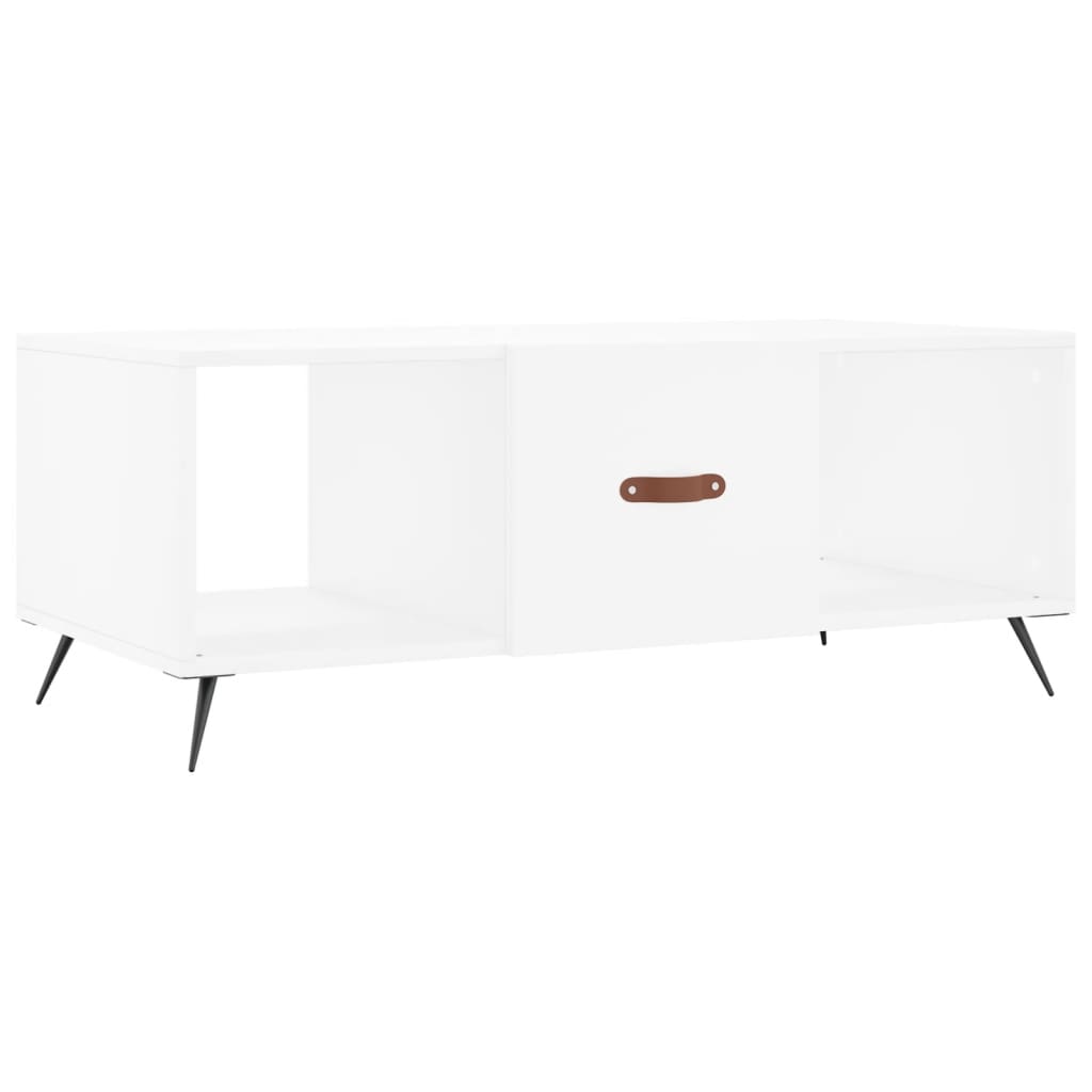 vidaXL Stolik kawowy, biały, 102x50x40 cm, materiał drewnopochodny