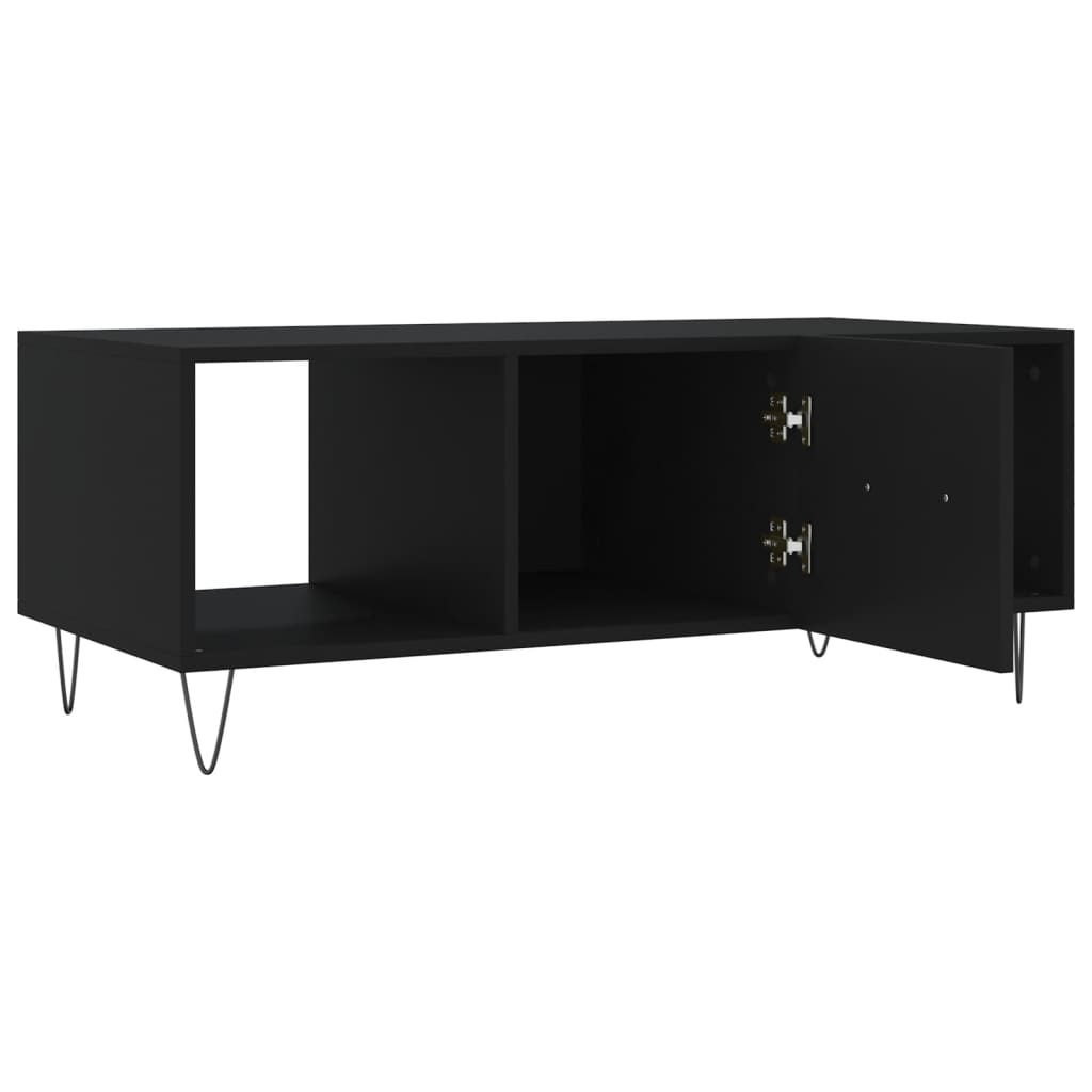vidaXL Stolik kawowy, czarny, 102x50x40 cm, materiał drewnopochodny
