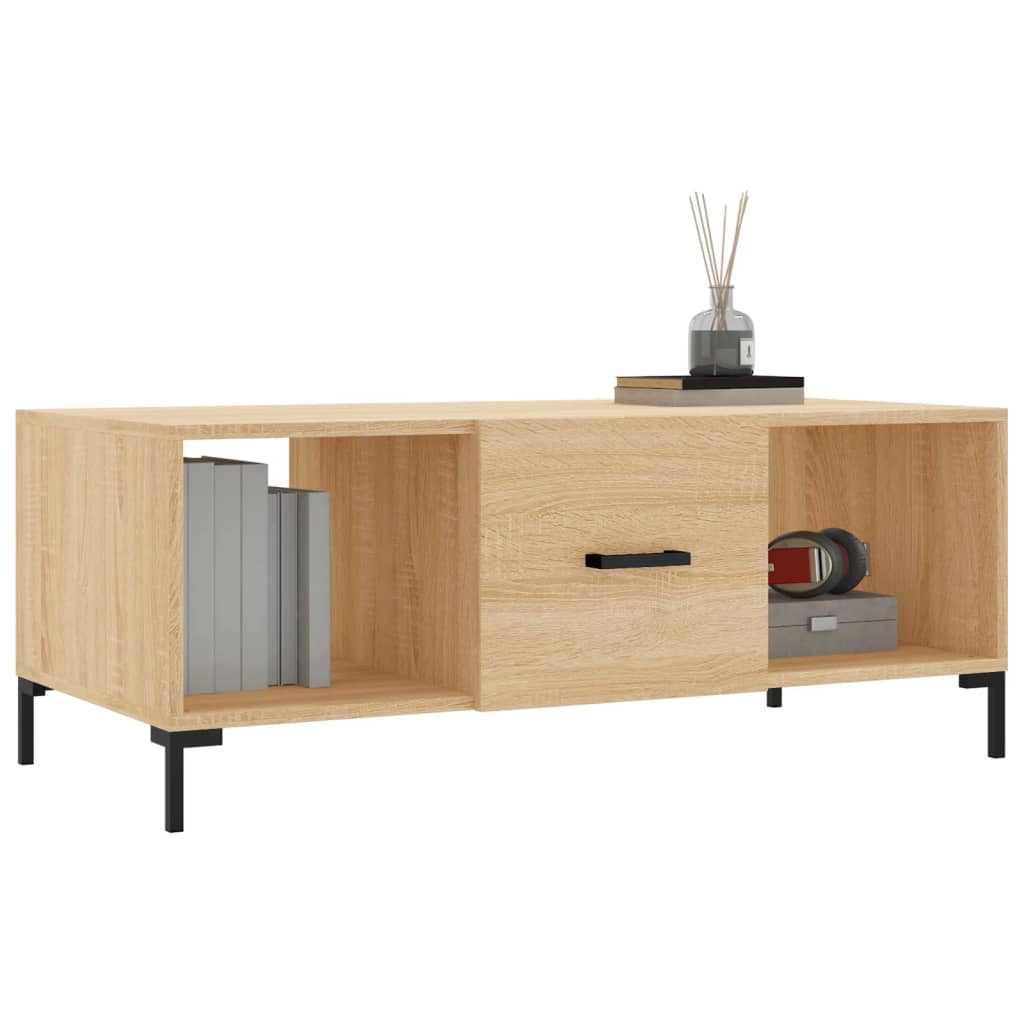 vidaXL Stolik kawowy, dąb sonoma, 102x50x40cm, materiał drewnopochodny