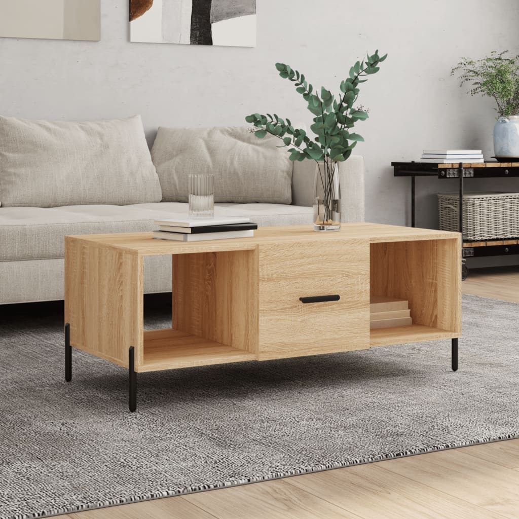 vidaXL Stolik kawowy, dąb sonoma, 102x50x40cm, materiał drewnopochodny