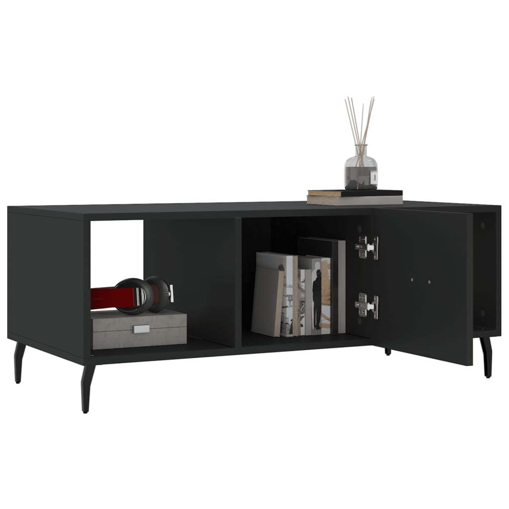 vidaXL Stolik kawowy, czarny, 102x50x40 cm, materiał drewnopochodny