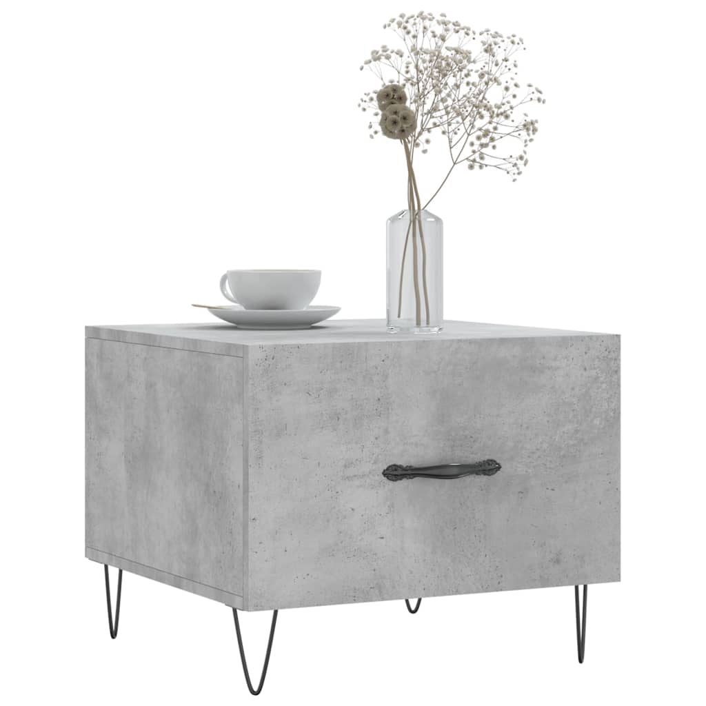 vidaXL Stoliki kawowe, 2 szt., szarość betonu, 50x50x40 cm