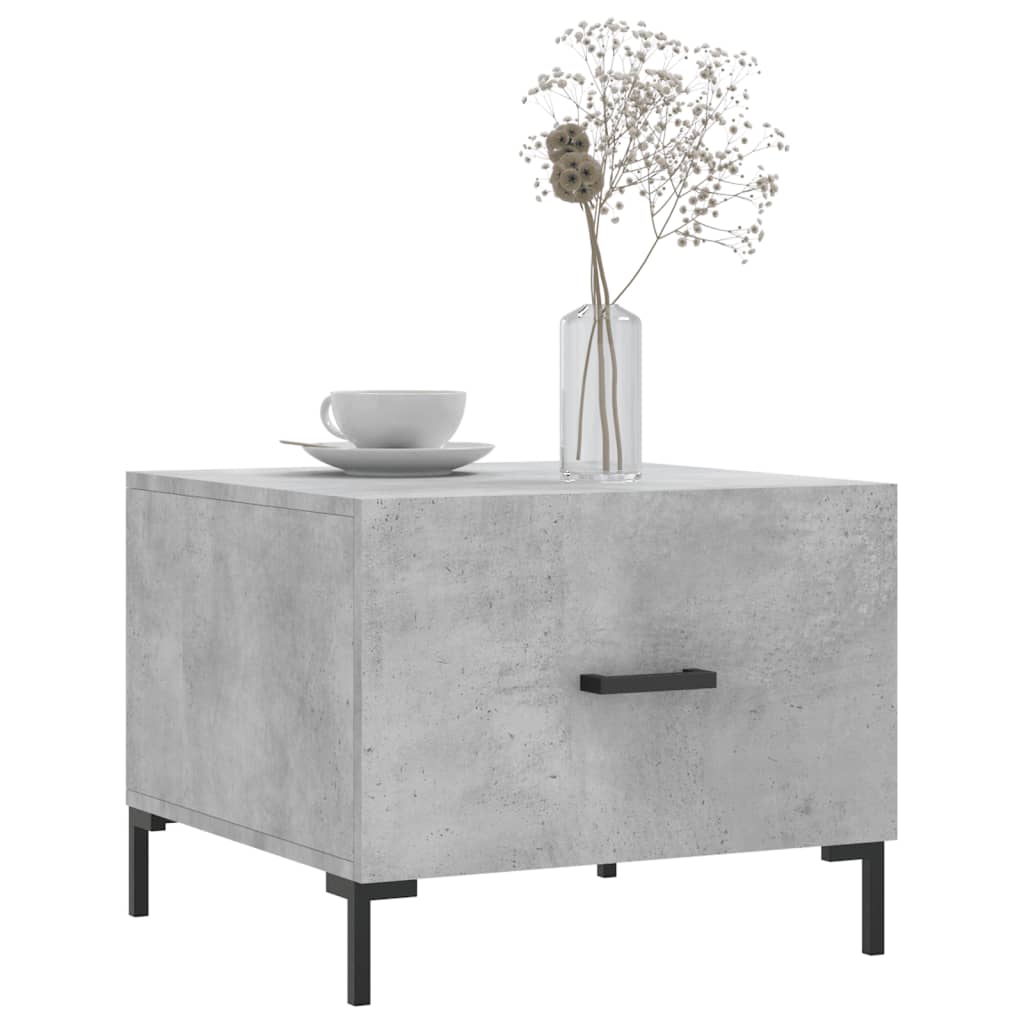 vidaXL Stolik kawowy, szarość betonu, 50x50x40 cm