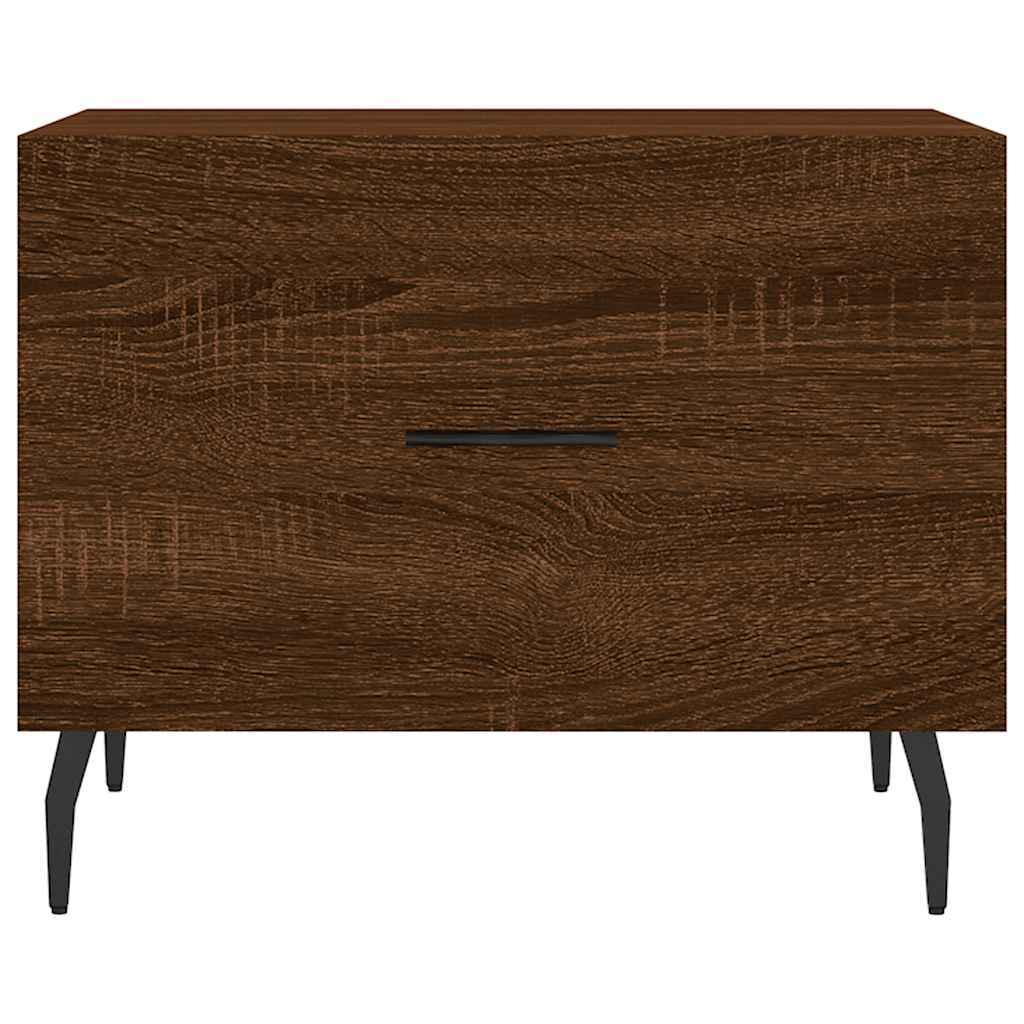 vidaXL Stolik kawowy, brązowy dąb, 50x50x40 cm