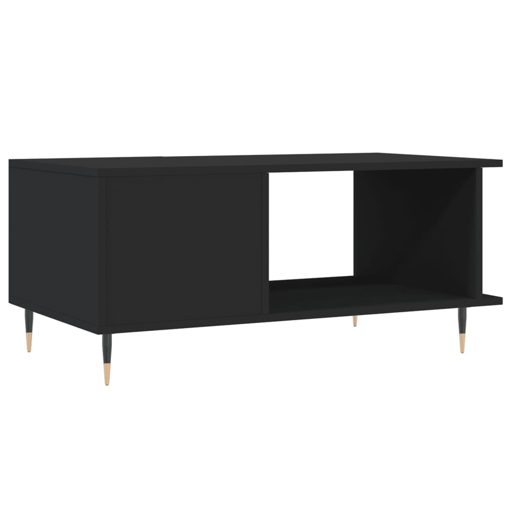 vidaXL Stolik kawowy, czarny, 90x50x40 cm, materiał drewnopochodny
