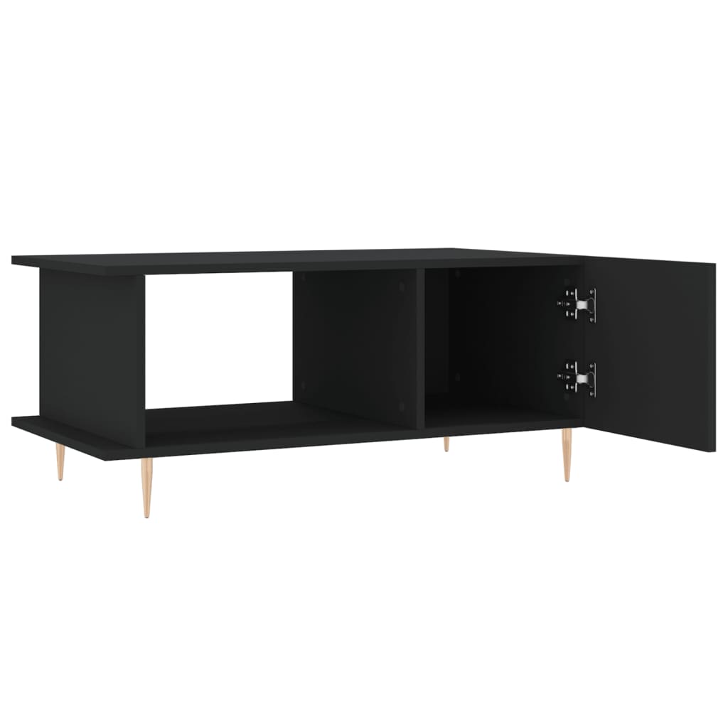 vidaXL Stolik kawowy, czarny, 90x50x40 cm, materiał drewnopochodny