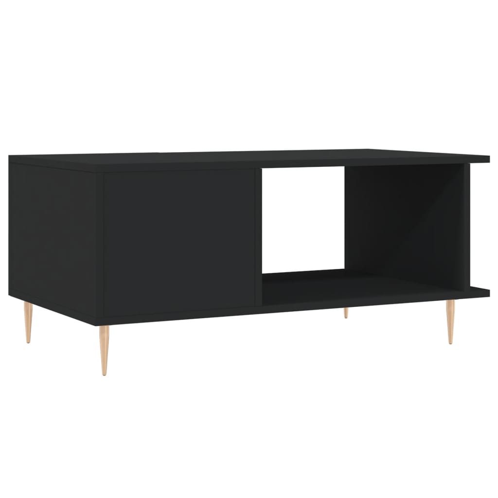 vidaXL Stolik kawowy, czarny, 90x50x40 cm, materiał drewnopochodny