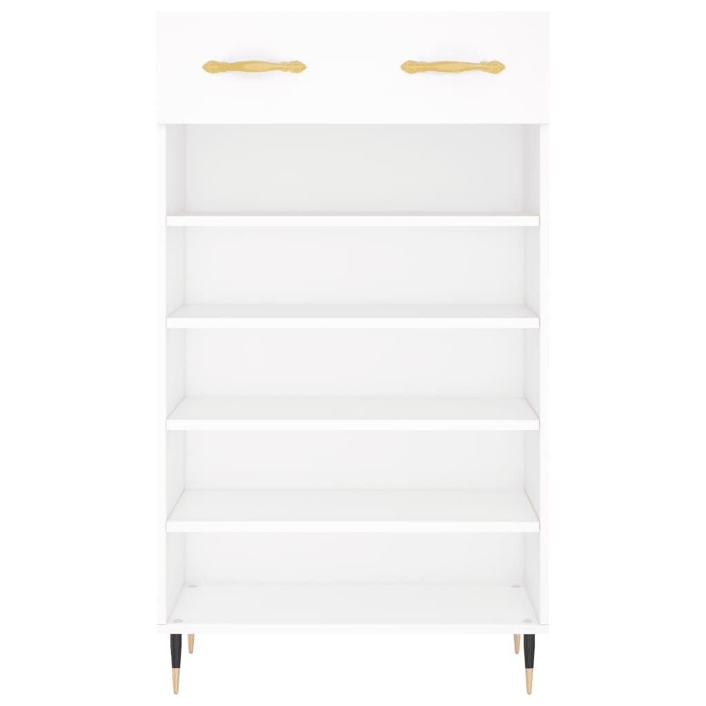 vidaXL Szafka na buty, biała, 60x35x105 cm, materiał drewnopochodny