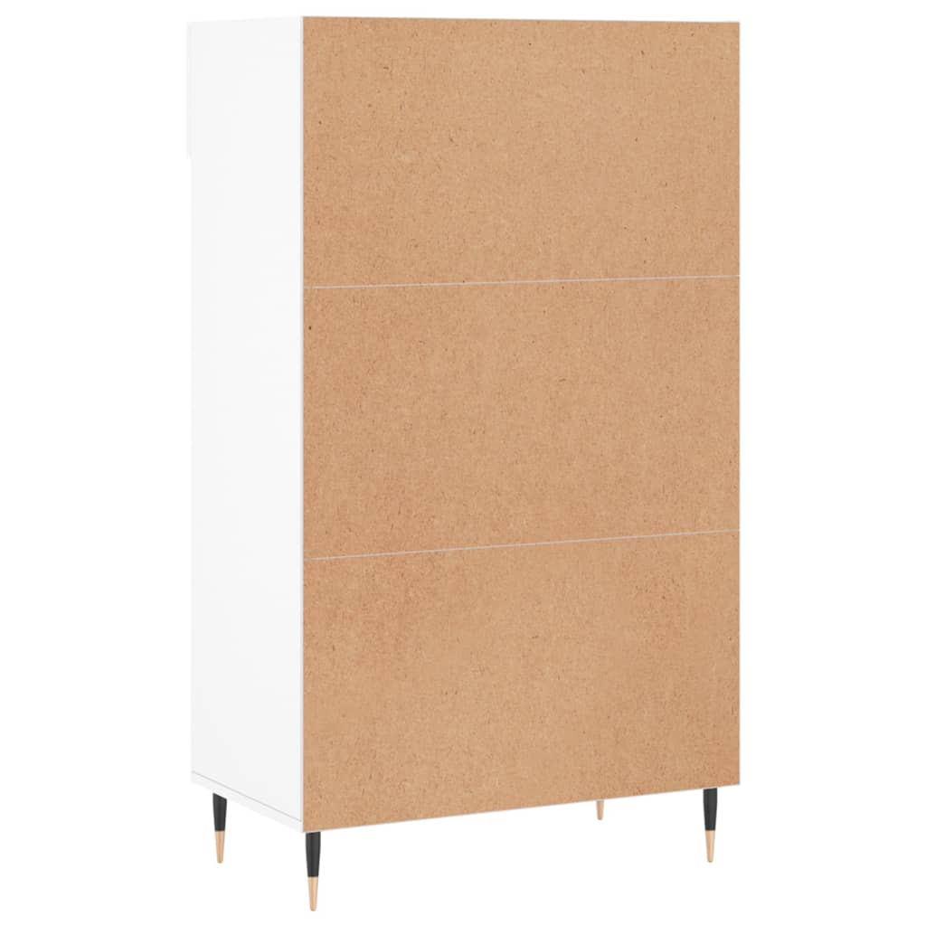 vidaXL Szafka na buty, biała, 60x35x105 cm, materiał drewnopochodny