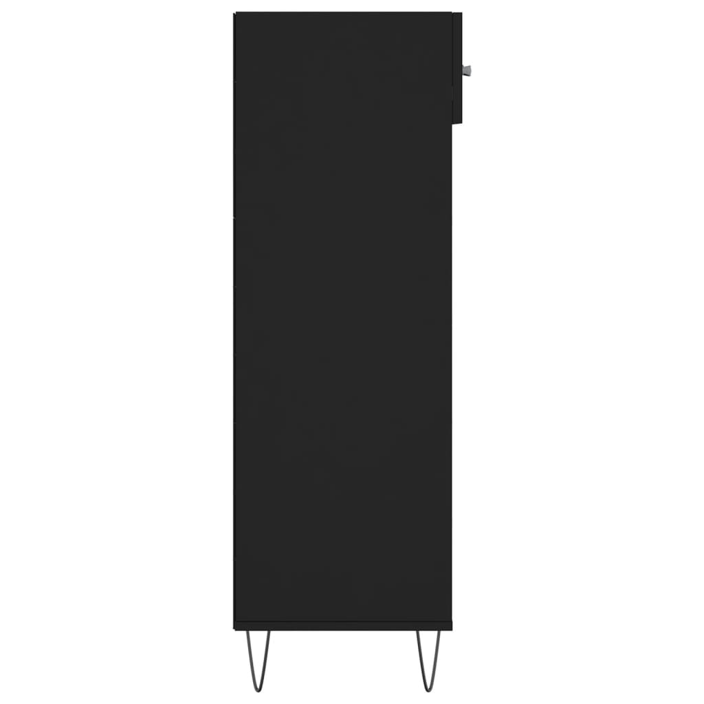 vidaXL Szafka na buty, czarna, 60x35x105 cm, materiał drewnopochodny