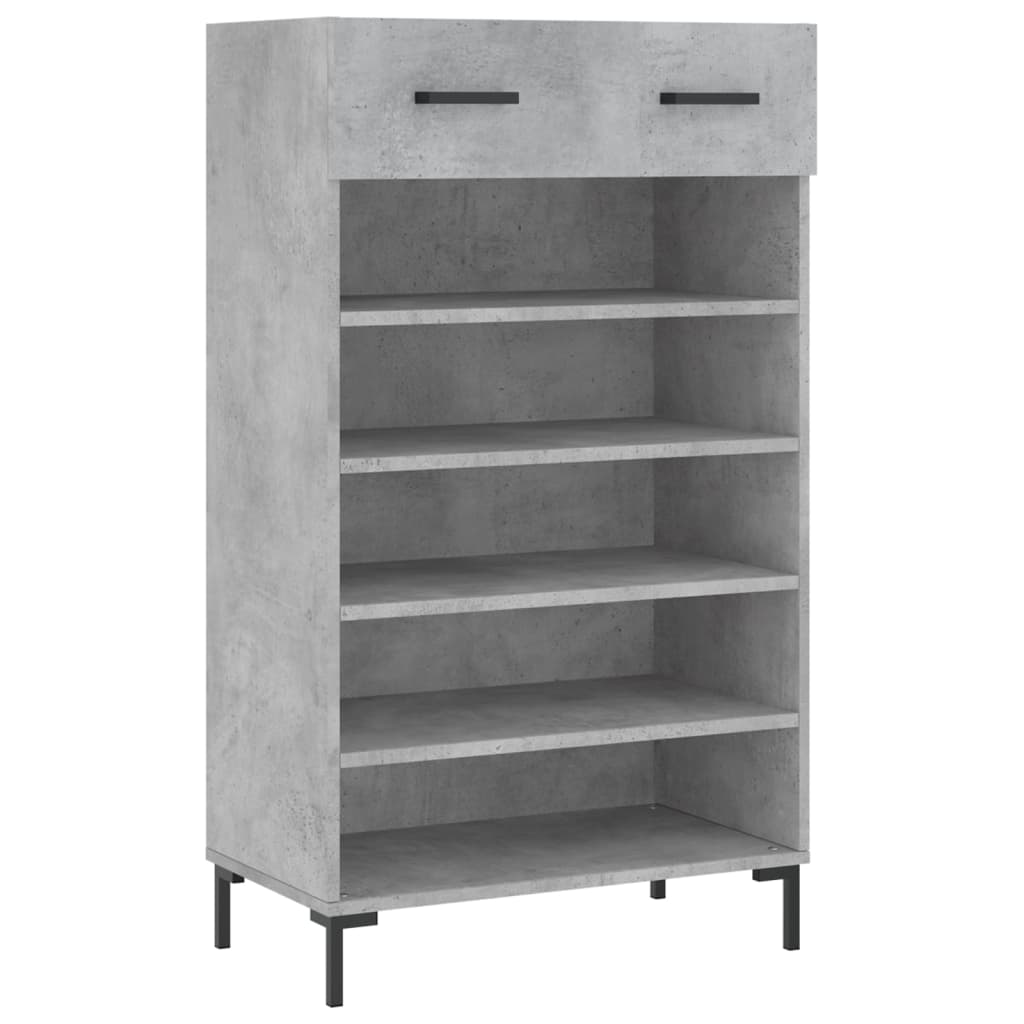 vidaXL Szafka na buty, szarość betonu, 60x35x105 cm