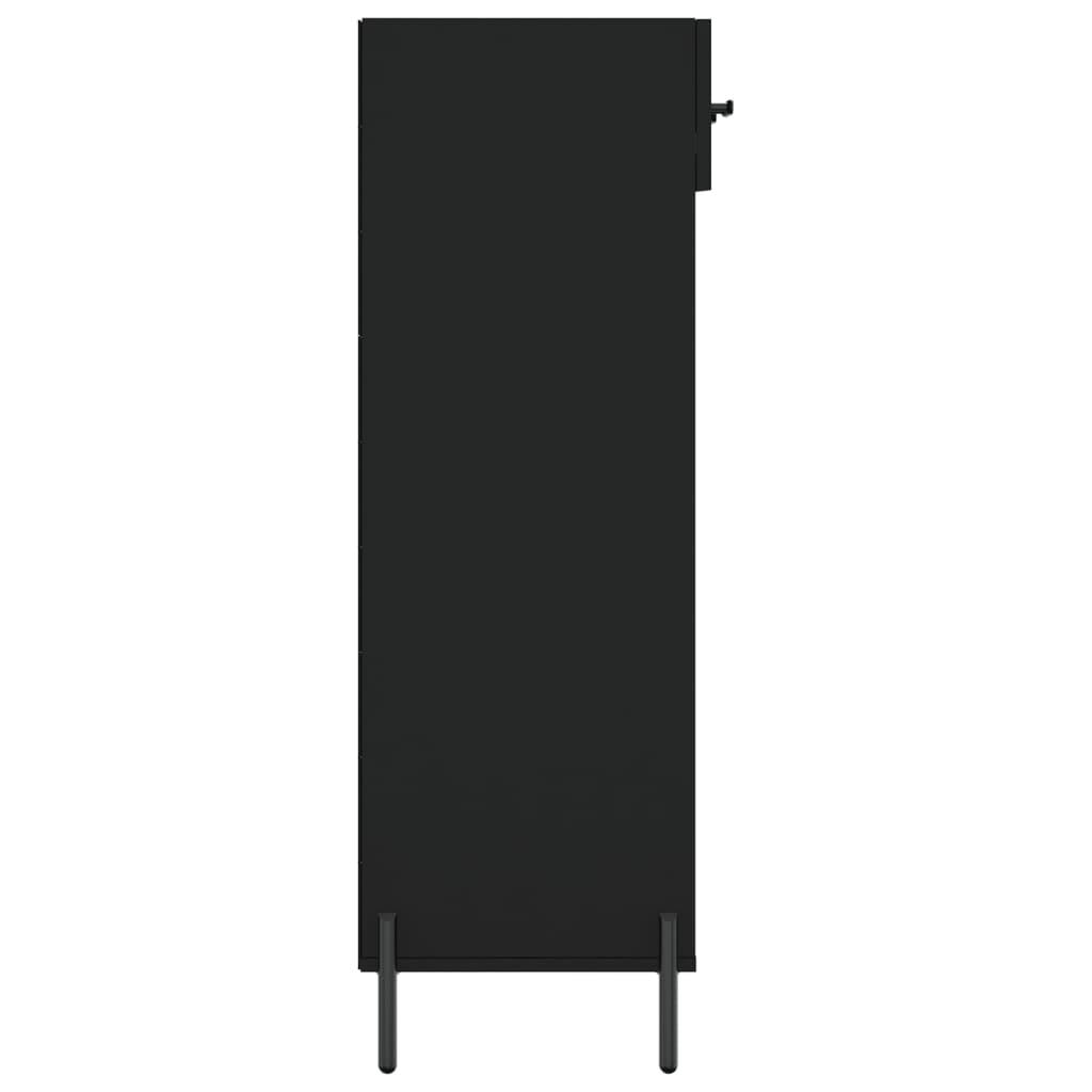 vidaXL Szafka na buty, czarna, 60x35x105 cm, materiał drewnopochodny