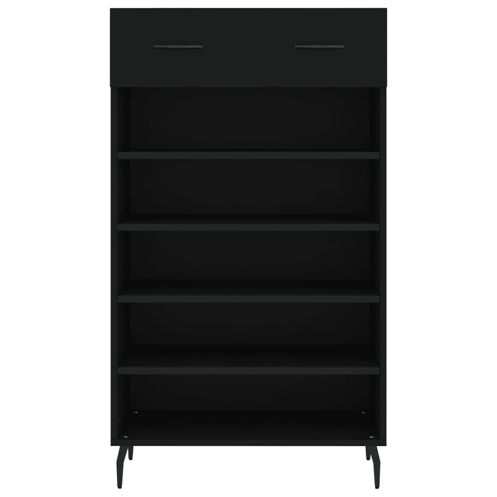 vidaXL Szafka na buty, czarna, 60x35x105 cm, materiał drewnopochodny