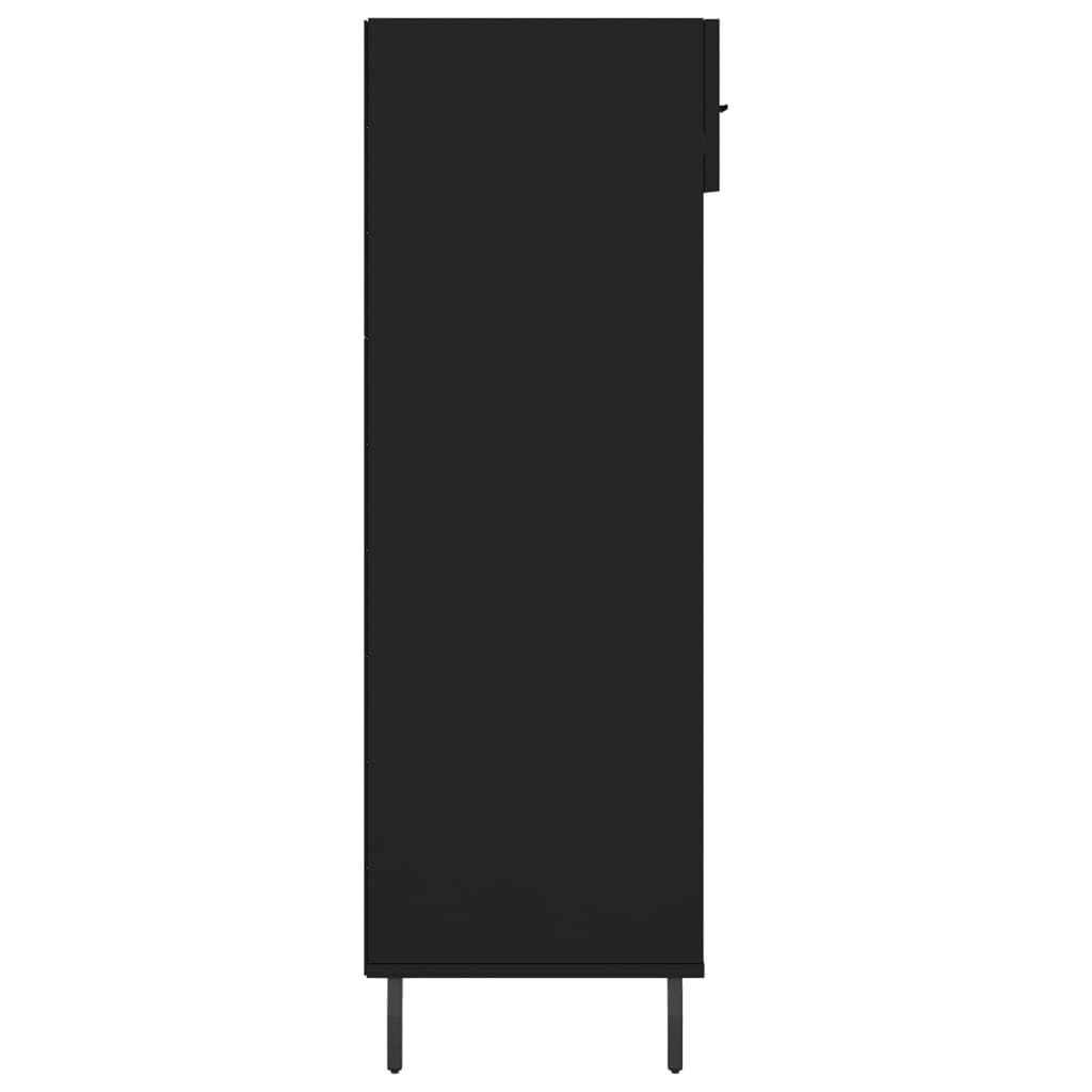 vidaXL Szafka na buty, czarna, 60x35x105 cm, materiał drewnopochodny