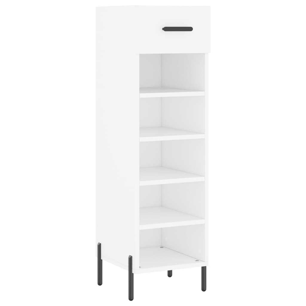 vidaXL Szafka na buty, biała, 30x35x105 cm, materiał drewnopochodny