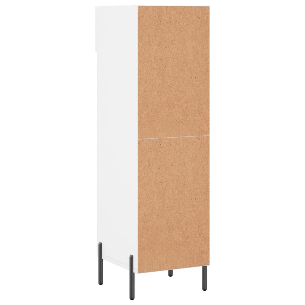 vidaXL Szafka na buty, biała, 30x35x105 cm, materiał drewnopochodny