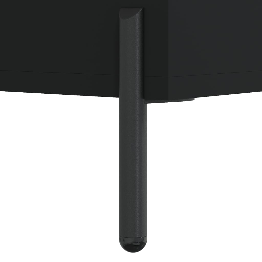 vidaXL Szafka na buty, czarna, 30x35x105 cm, materiał drewnopochodny