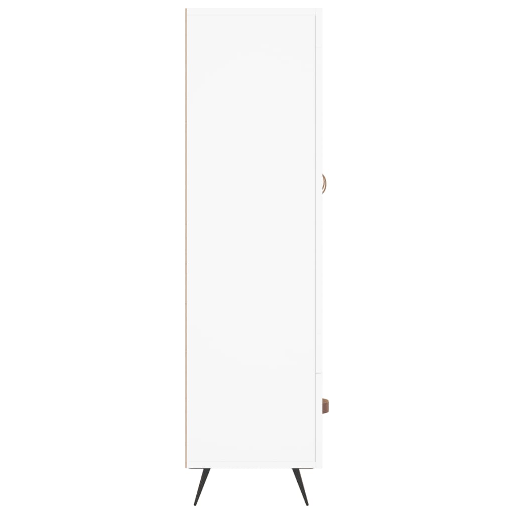 vidaXL Wysoka szafka, biała, 69,5x31x115 cm, materiał drewnopochodny