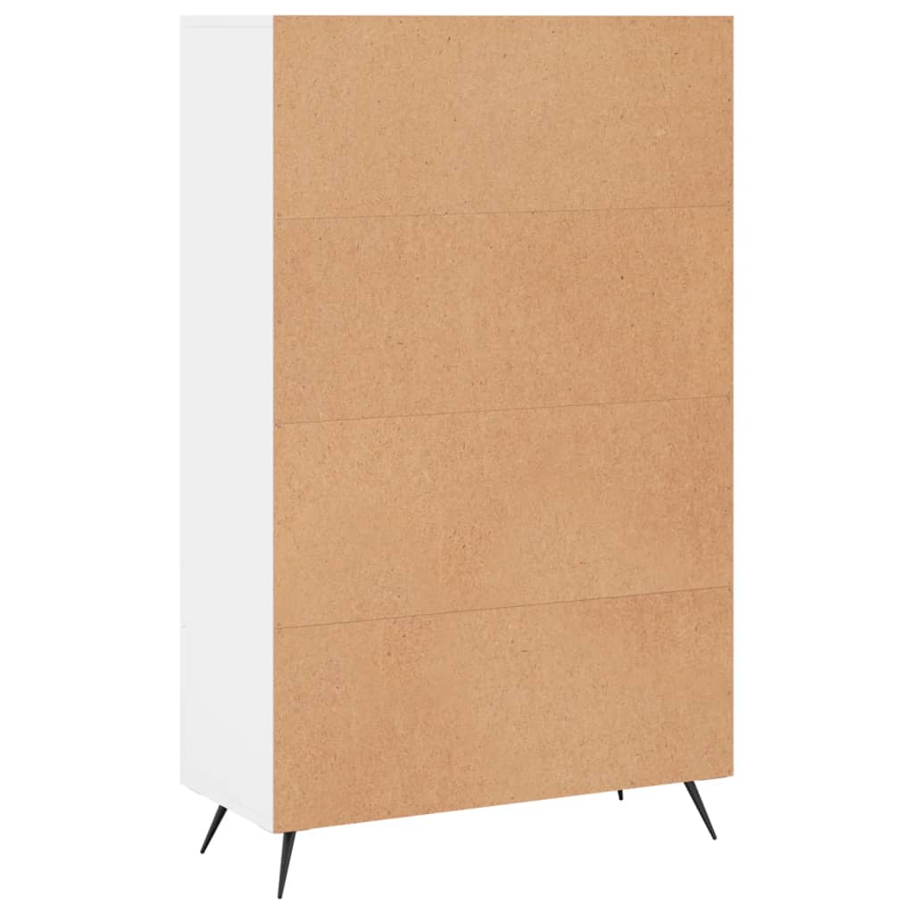 vidaXL Wysoka szafka, biała, 69,5x31x115 cm, materiał drewnopochodny