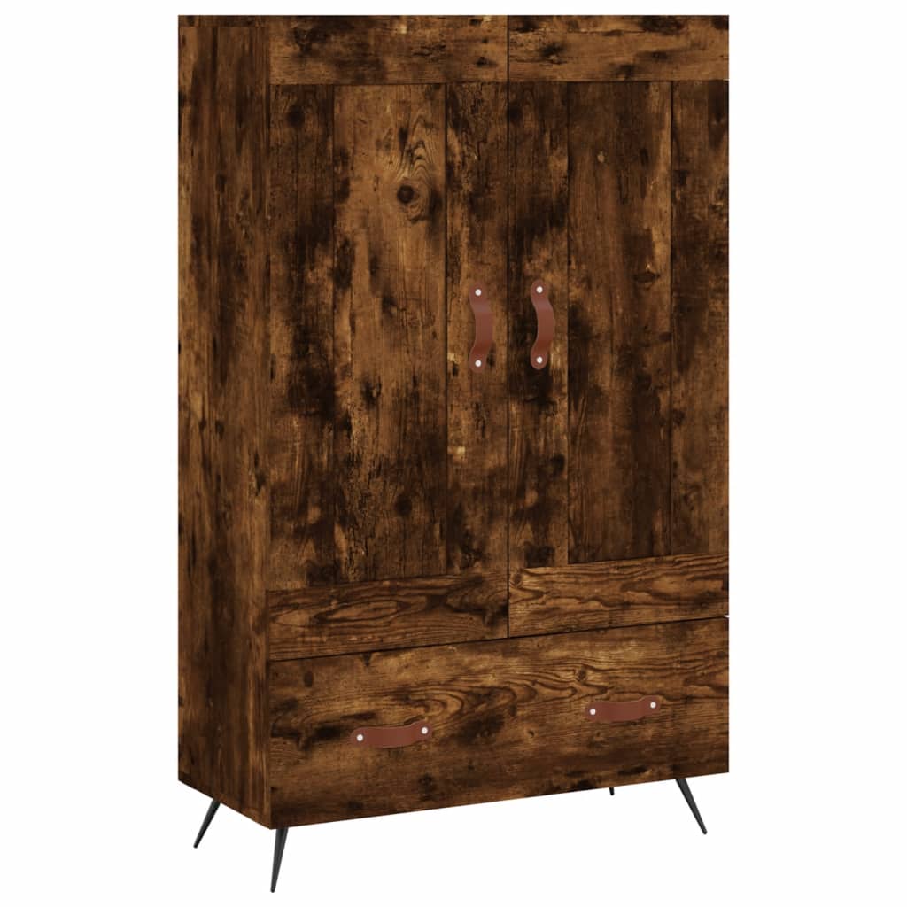 vidaXL Wysoka szafka, przydymiony dąb, 69,5x31x115 cm