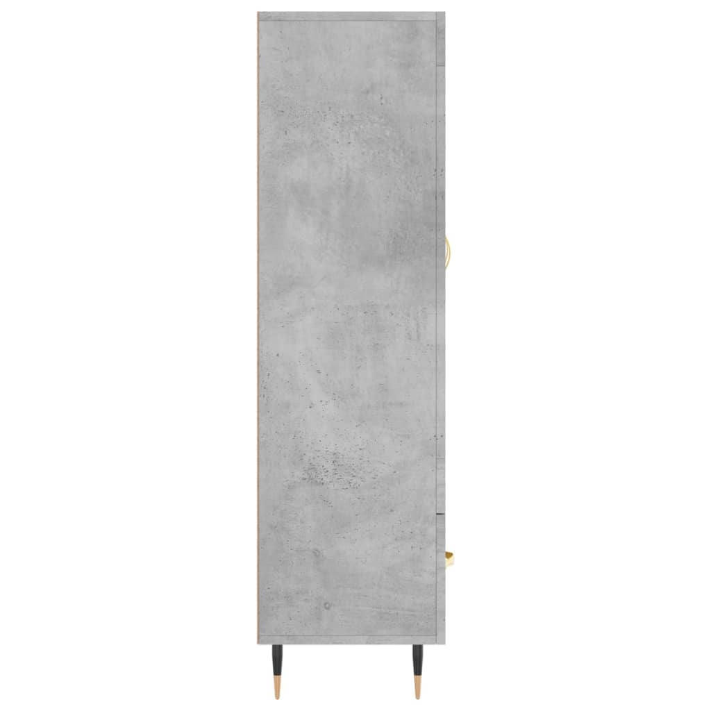 vidaXL Wysoka szafka, szarość betonu, 69,5x31x115 cm