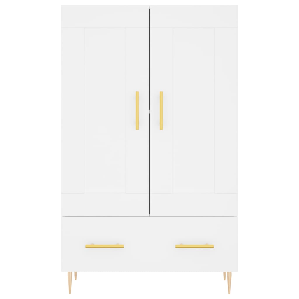 vidaXL Wysoka szafka, biała, 69,5x31x115 cm, materiał drewnopochodny