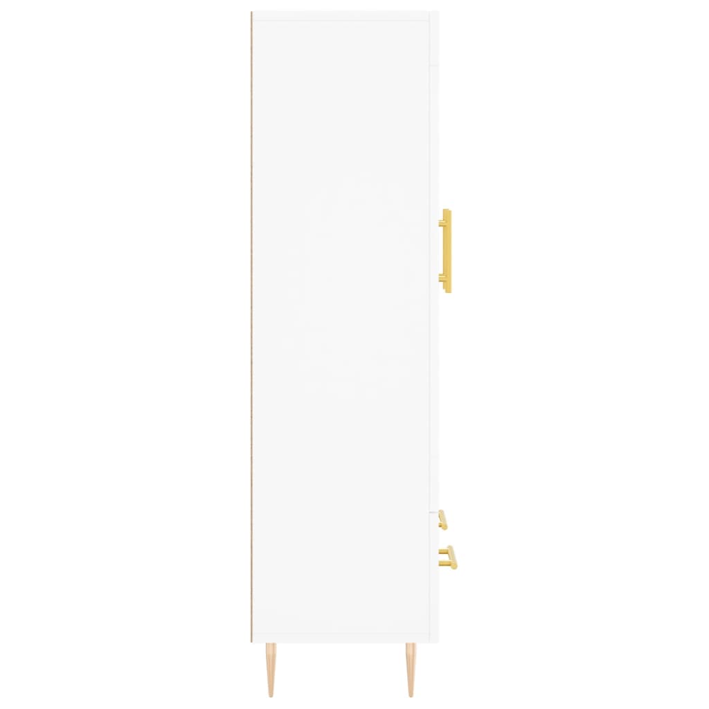 vidaXL Wysoka szafka, biała, 69,5x31x115 cm, materiał drewnopochodny