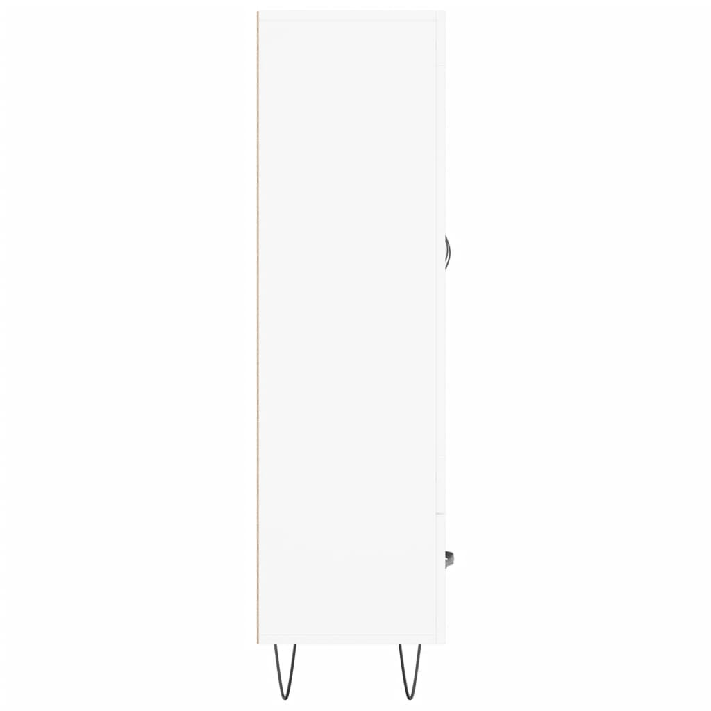 vidaXL Wysoka szafka, biała, 69,5x31x115 cm, materiał drewnopochodny