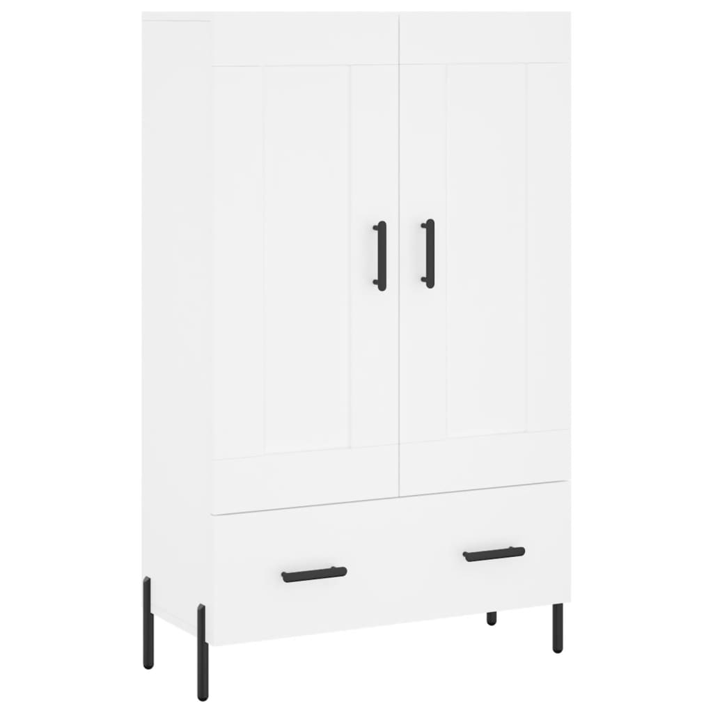 vidaXL Wysoka szafka, biała, 69,5x31x115 cm, materiał drewnopochodny