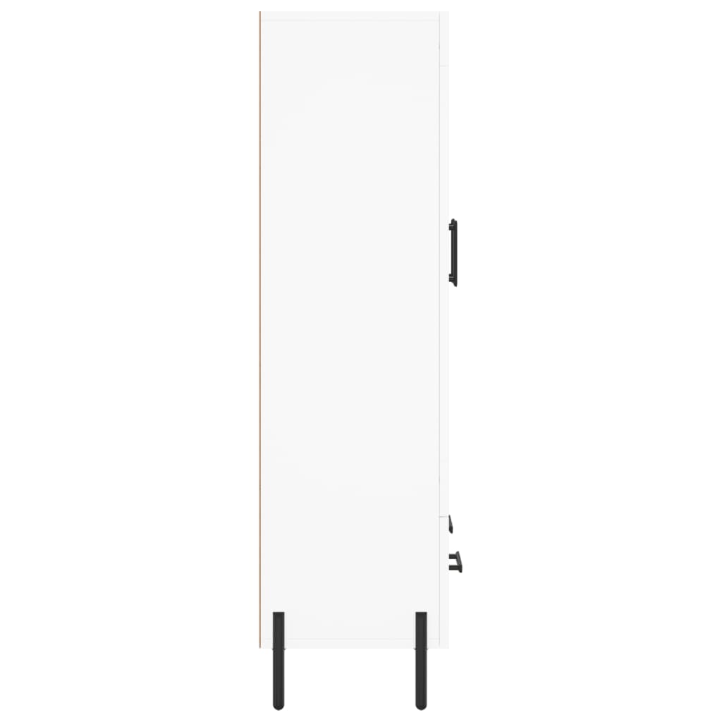 vidaXL Wysoka szafka, biała, 69,5x31x115 cm, materiał drewnopochodny