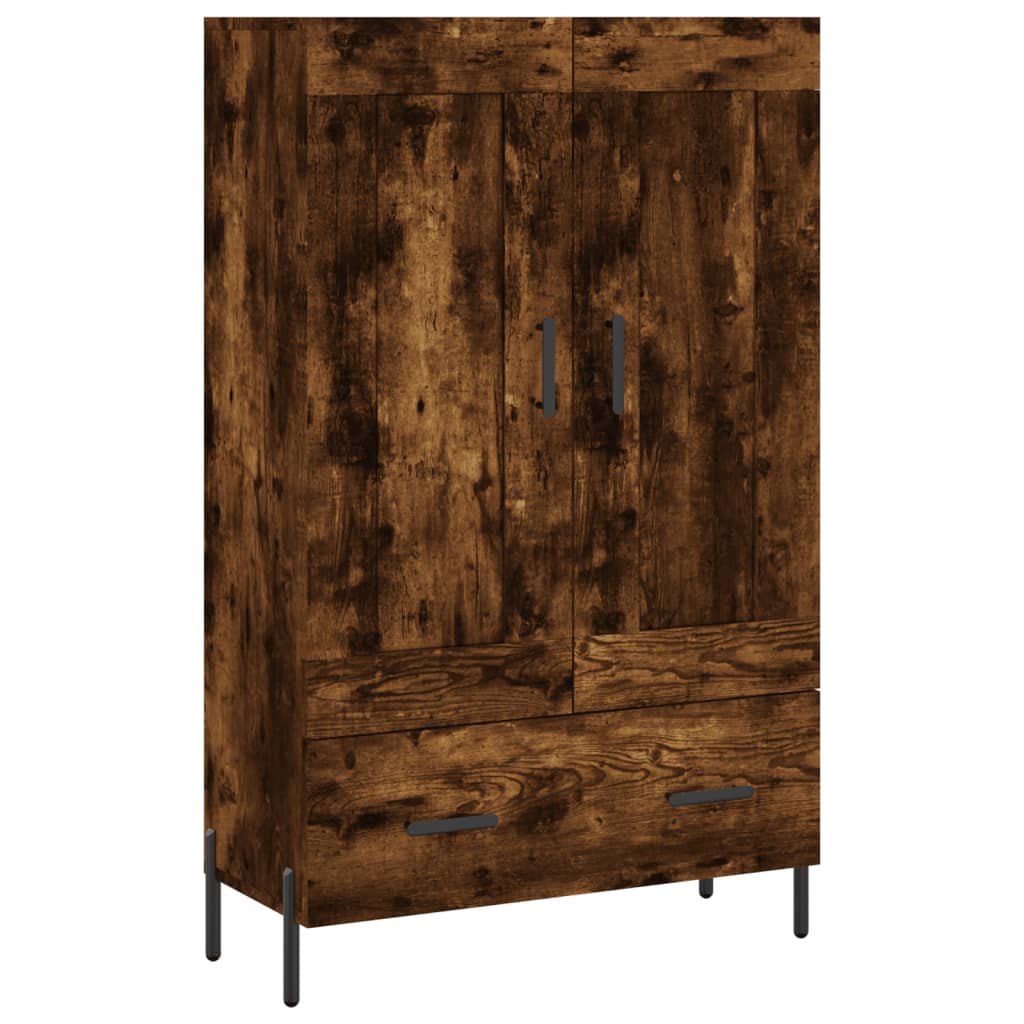 vidaXL Wysoka szafka, przydymiony dąb, 69,5x31x115 cm
