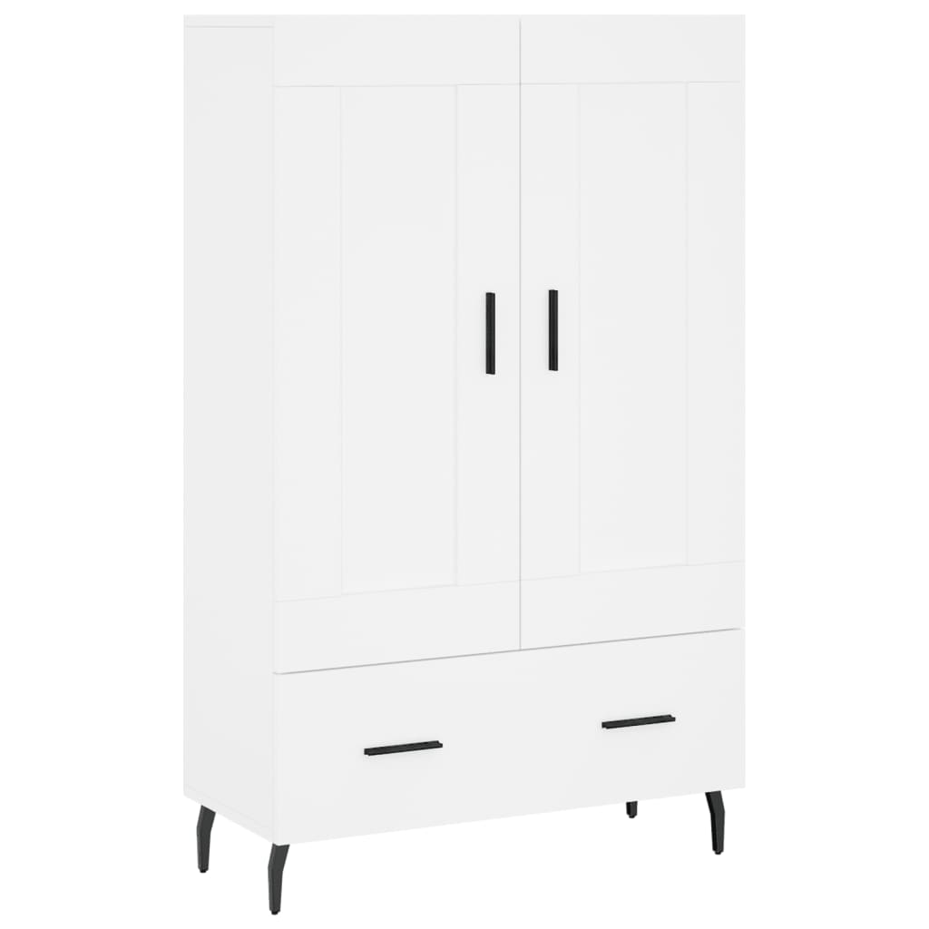 vidaXL Wysoka szafka, biała, 69,5x31x115 cm, materiał drewnopochodny