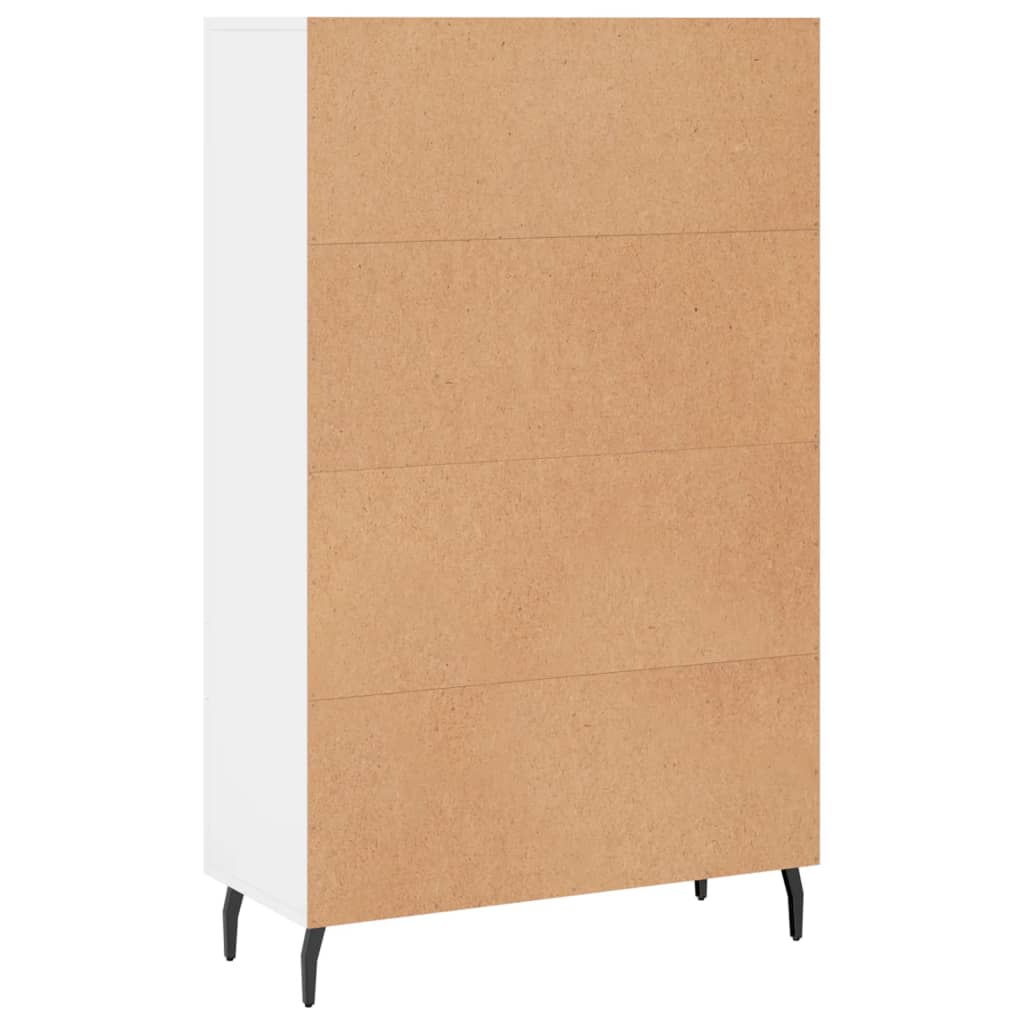 vidaXL Wysoka szafka, biała, 69,5x31x115 cm, materiał drewnopochodny