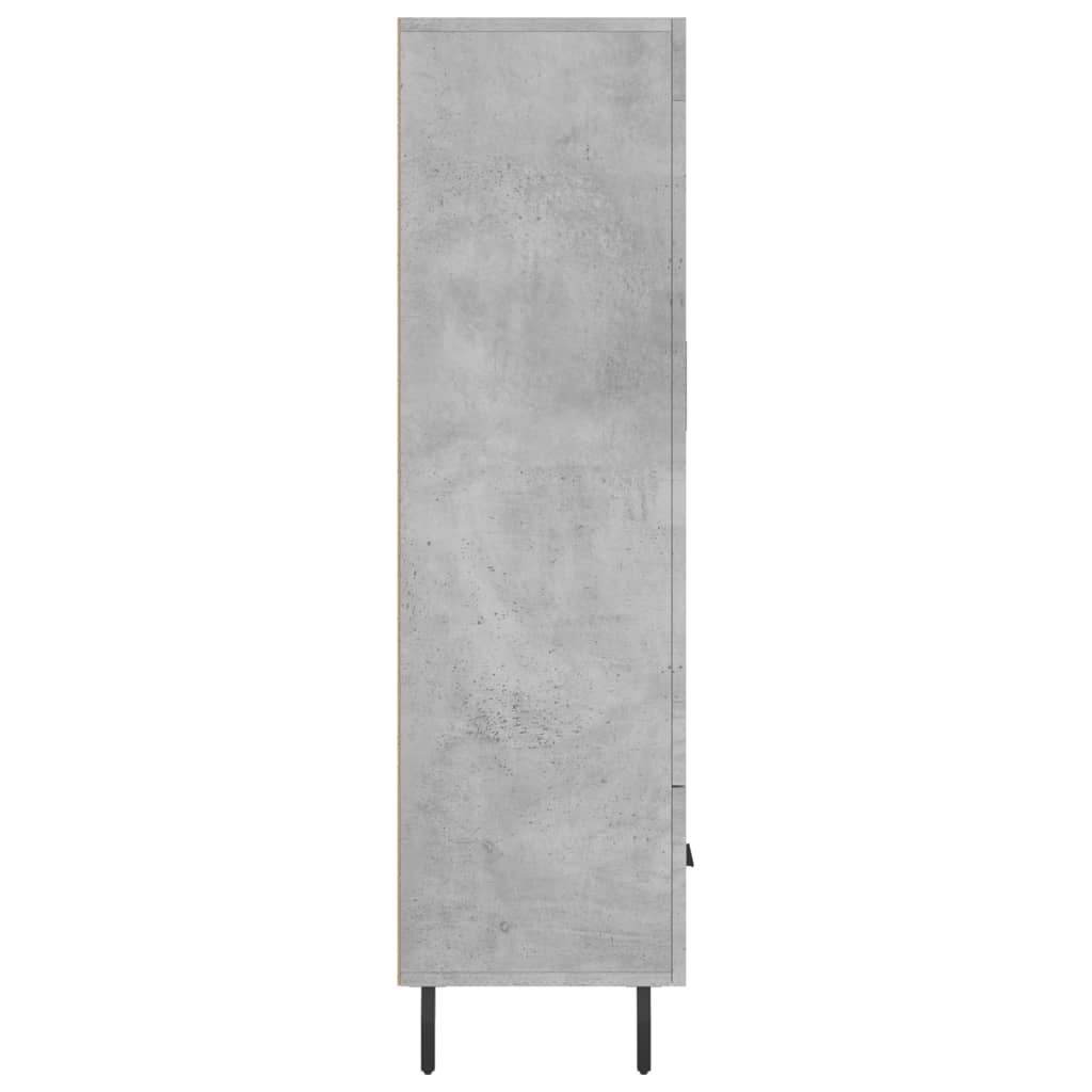 vidaXL Wysoka szafka, szarość betonu, 69,5x31x115 cm