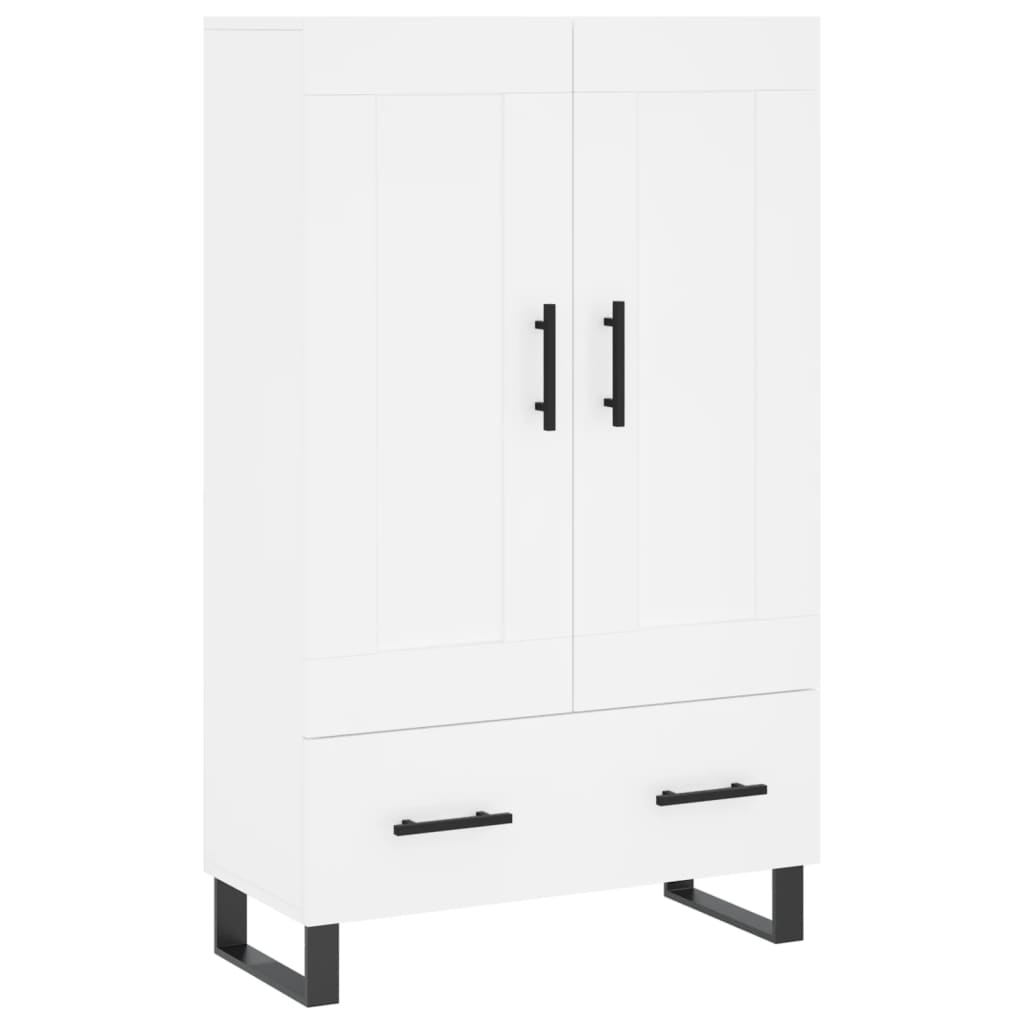 vidaXL Wysoka szafka, biała, 69,5x31x115 cm, materiał drewnopochodny