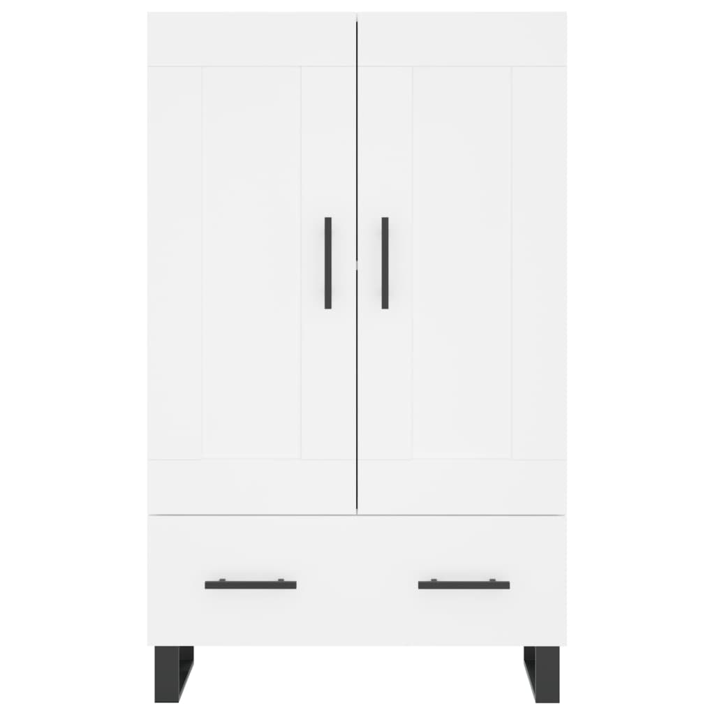 vidaXL Wysoka szafka, biała, 69,5x31x115 cm, materiał drewnopochodny