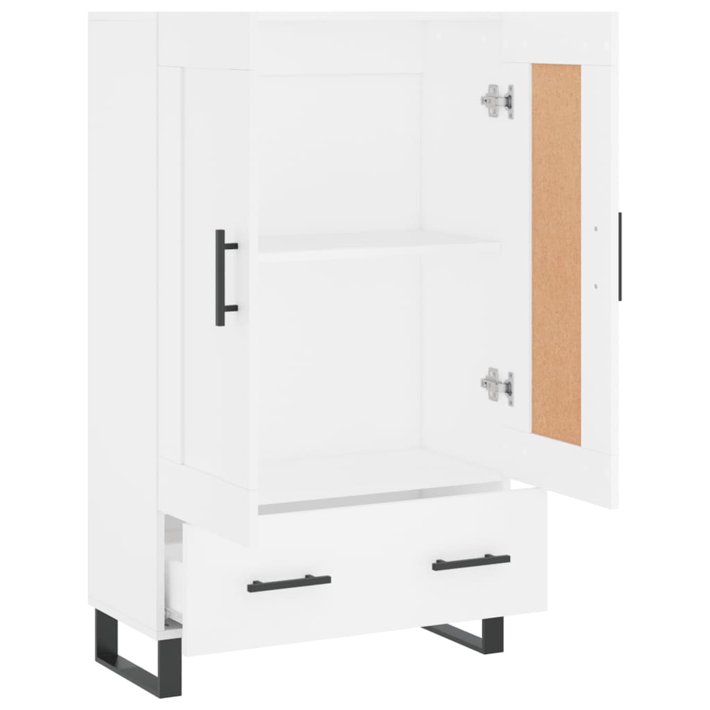 vidaXL Wysoka szafka, biała, 69,5x31x115 cm, materiał drewnopochodny