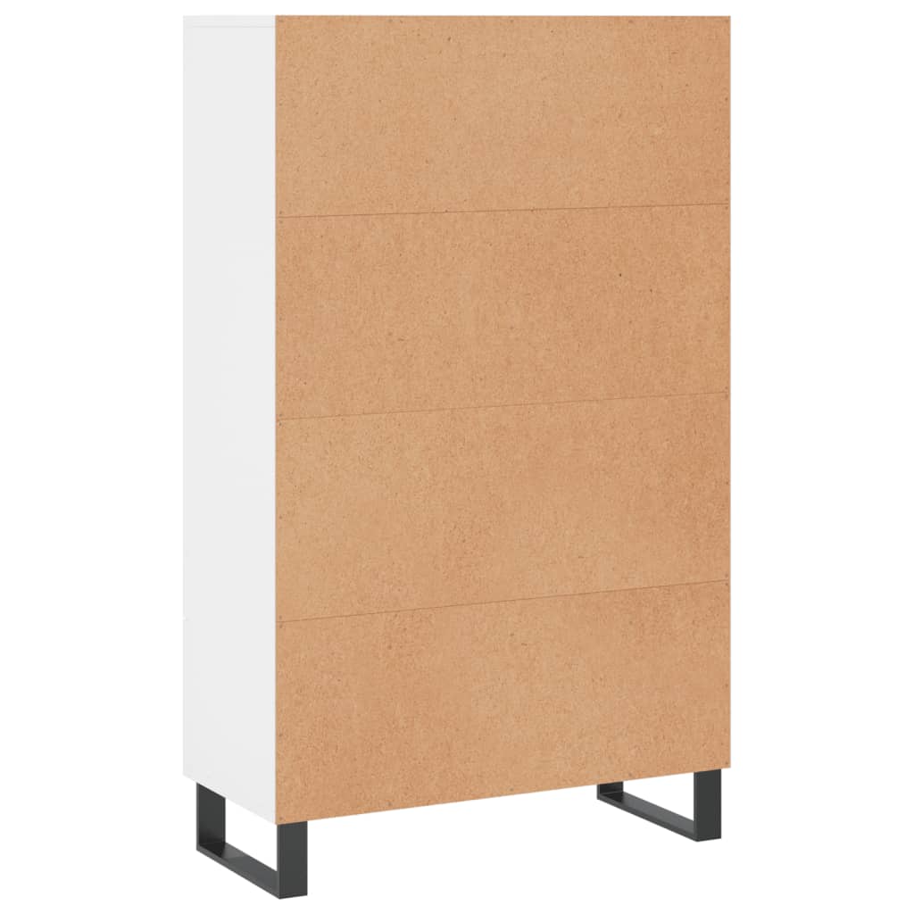 vidaXL Wysoka szafka, biała, 69,5x31x115 cm, materiał drewnopochodny