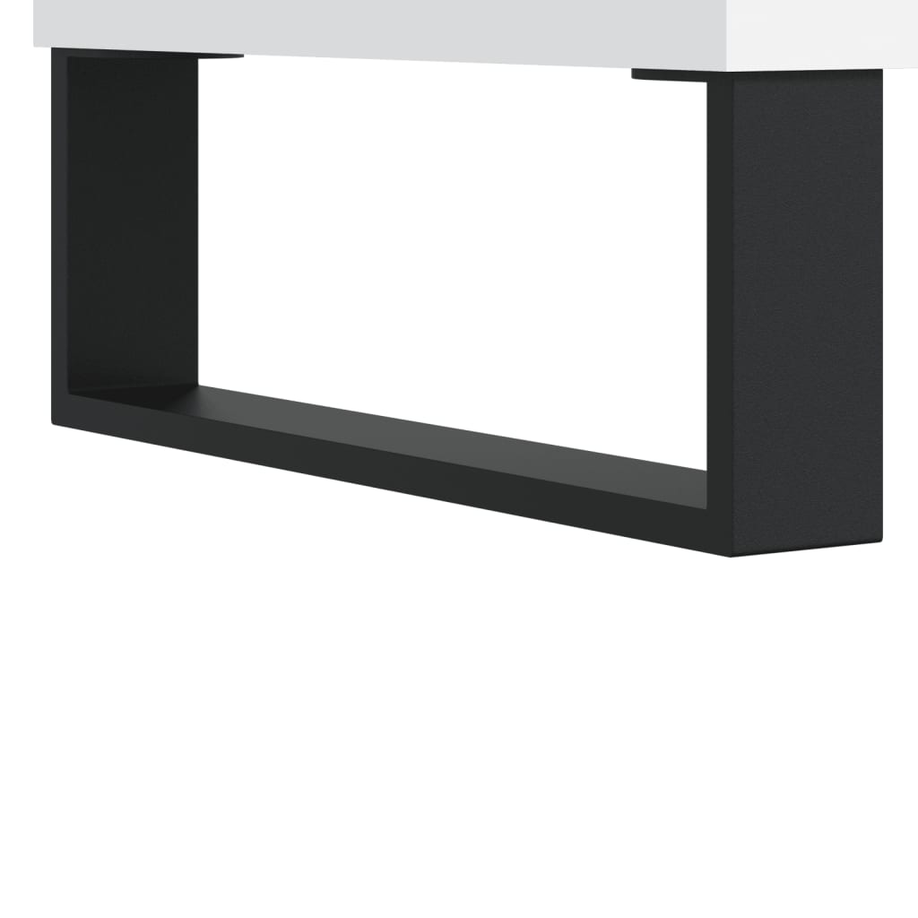 vidaXL Wysoka szafka, biała, 69,5x31x115 cm, materiał drewnopochodny