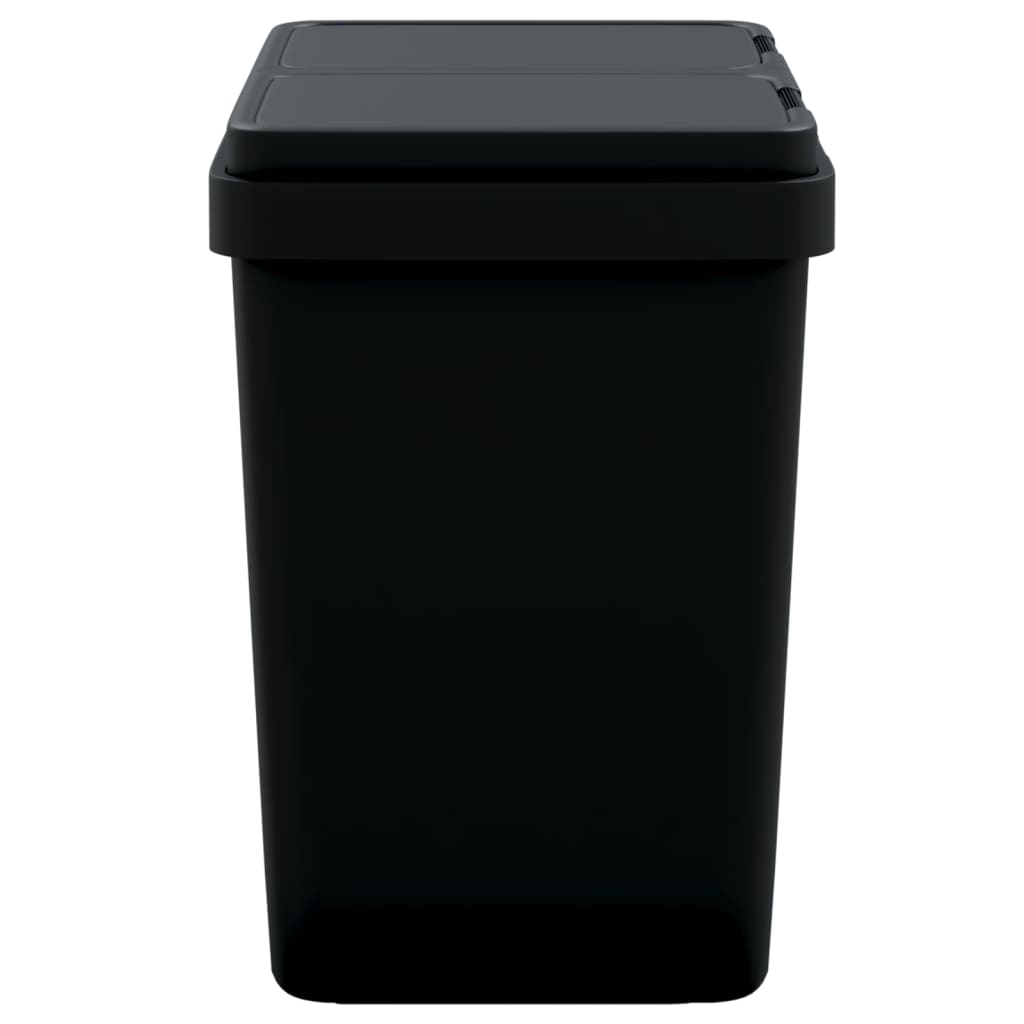 vidaXL Podwójny kosz na śmieci, antracytowy, 2x25 L