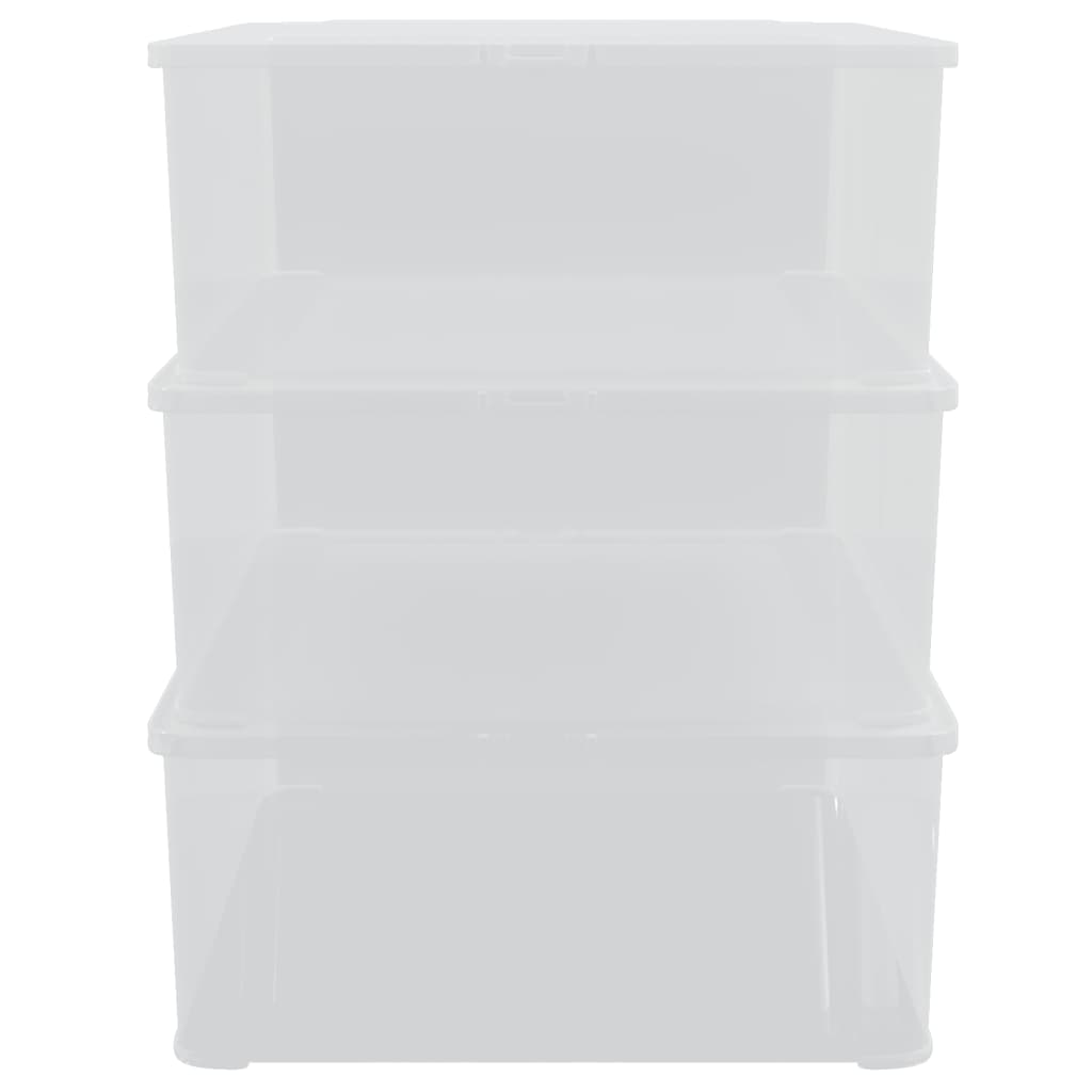 vidaXL Plastikowe pojemniki do przechowywania, 3 szt, 25L, sztaplowane
