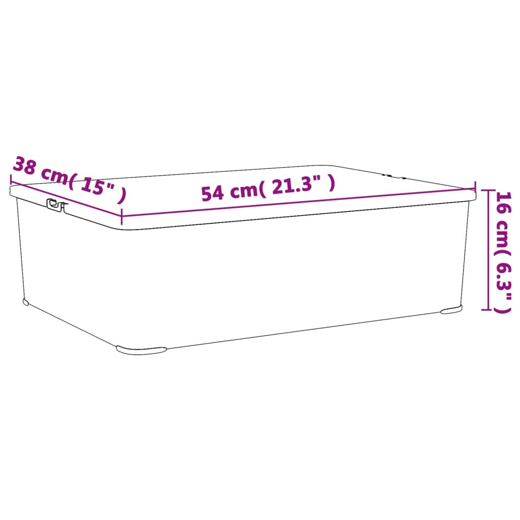 vidaXL Plastikowe pojemniki do przechowywania, 3 szt, 25L, sztaplowane