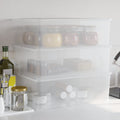 vidaXL Plastikowe pojemniki do przechowywania, 3 szt, 25L, sztaplowane