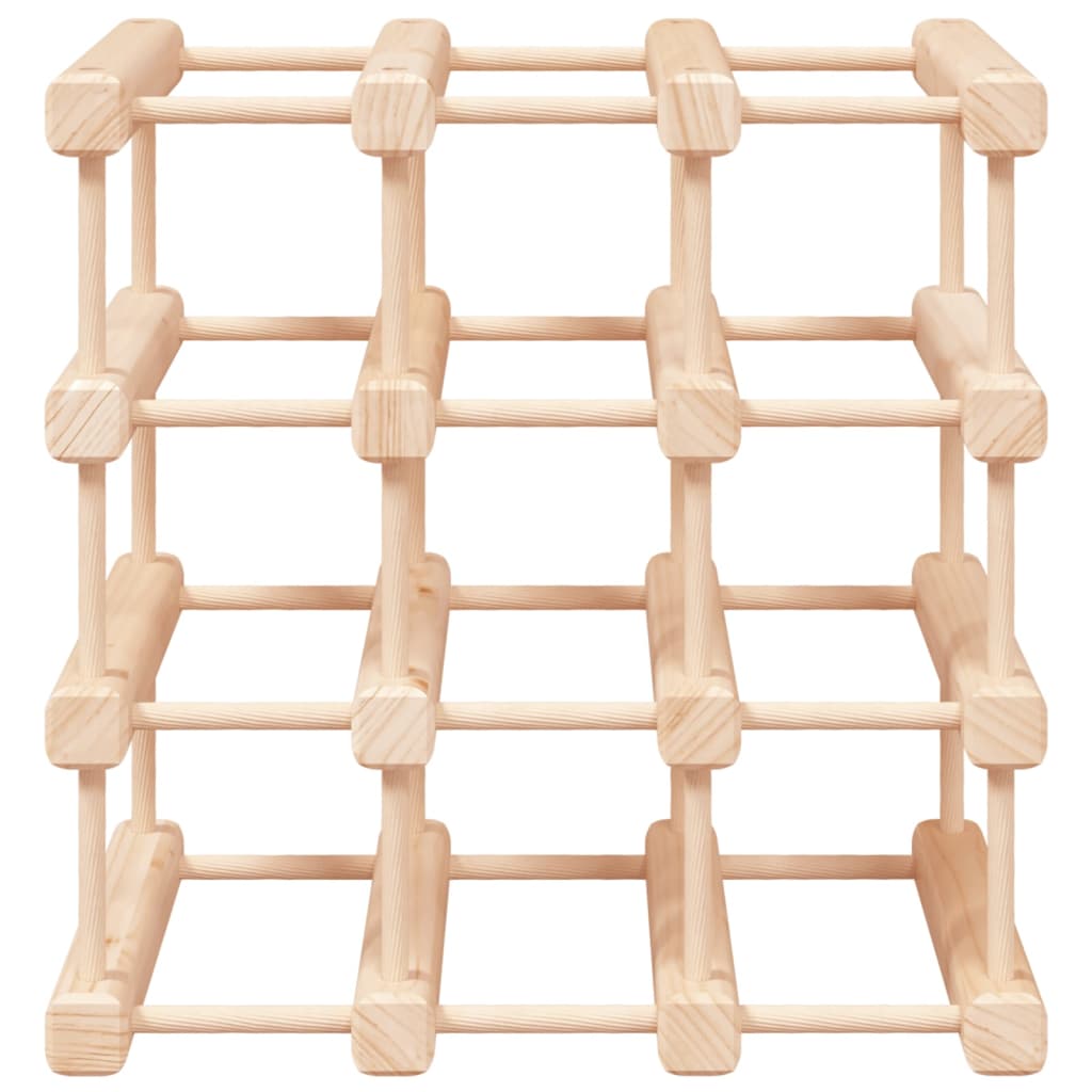 vidaXL Stojak na 12 butelek wina, 36x23x36 cm, lite drewno sosnowe