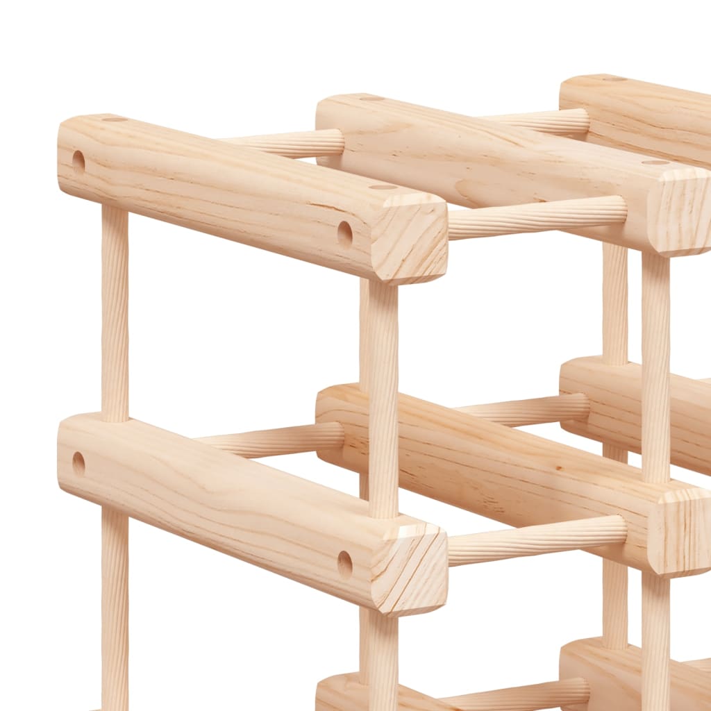 vidaXL Stojak na 12 butelek wina, 36x23x36 cm, lite drewno sosnowe