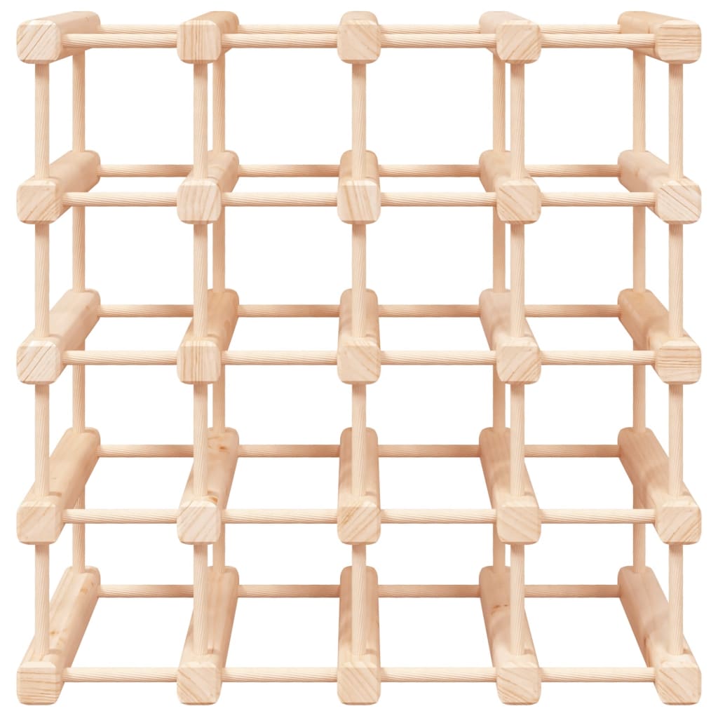 vidaXL Stojak na 12 butelek wina, 46,5x23x46,5 cm, lite drewno sosnowe